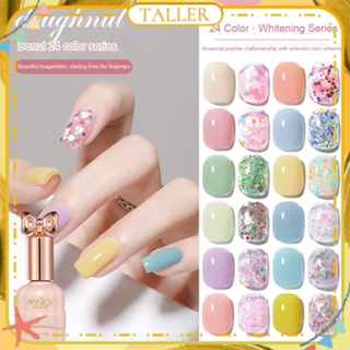 ✧ Ready Stcok Annies Donut Sequins 24 Color Nail Polish Gel Macaron Color Flash Sequins Ice Transparent Phototherapy Glue Nail Art For Nail Shop สูงกว่า