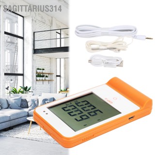 Sagittarius314 TTE35066 เครื่องบันทึกอุณหภูมิความชื้นหน้าจอขนาดใหญ่ Probe Monitor พร้อมสัญญาณไฟเสียง