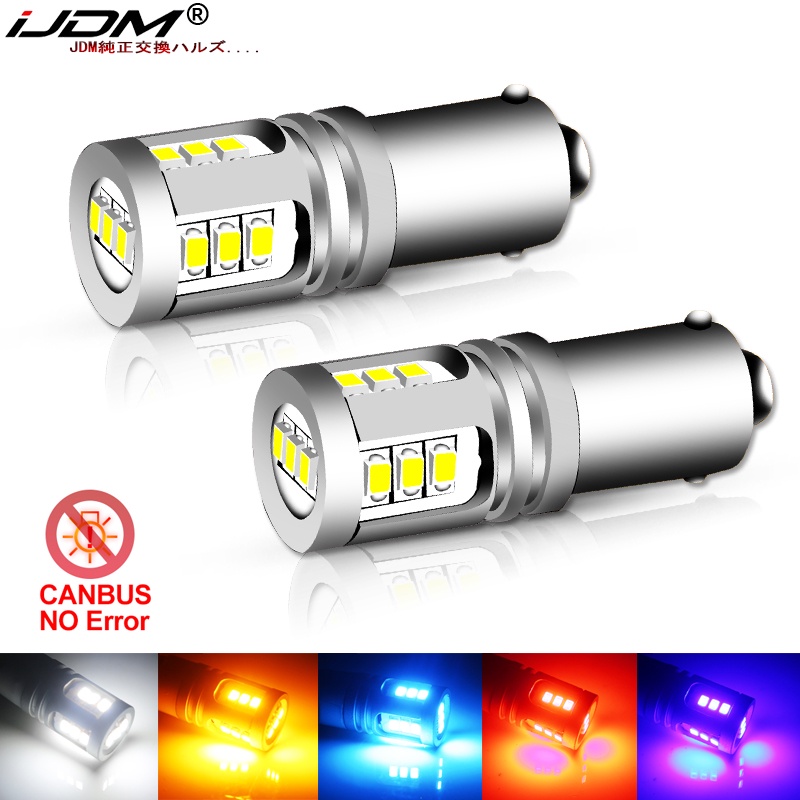 IJDM T4W BA9S LED Blub BAX9S H21W BAY9S LED 12V 24V H6W H5W LED สําหรับรถยนต์ด้านหลังหมอกสีแดงสีขาวท