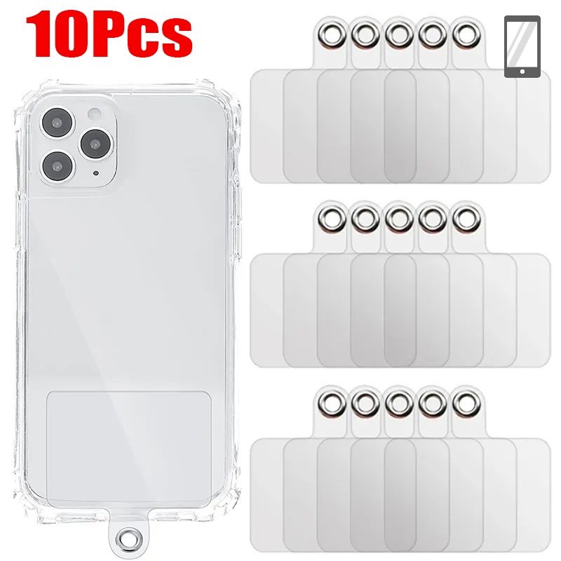 40 * 55 มม. ที่ถอดออกได้ เคสโทรศัพท์ แบบใส เชือกเส้นเล็ก อุปกรณ์เสริมสมาร์ทโฟน / แบริ่งที่แข็งแกร่ง สายรัดนิรภัย ปะเก็น ป้องกันการสูญหาย แผ่นปะเก็น เชือกปรับได้