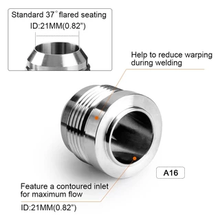 สแตนเลส ,AN6 AN8 AN10 AN12 AN16 AN20 ชาย Billet สแตนเลสตรงชาย WELD FITTING อะแดปเตอร์เชื่อม Bung Nitrus ท่อ FITTING