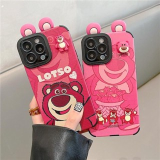 พร้อมส่ง เคสโทรศัพท์มือถือนิ่ม ลายหูหมี สตรอเบอร์รี่ 3D สําหรับ Apple IPhone 14promax 14 13 12 11 Pro Max XS Xr 6 8 7 Plus Xr 678plus