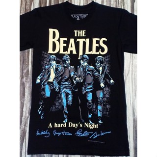 Bt159 เสื้อยืดแขนสั้น ผ้าฝ้าย พิมพ์ลาย The Beatles A Hard Days Night Vintage Pop Rock Band John Ringo Paul George Signature สีดํา สําหรับผู้ชาย