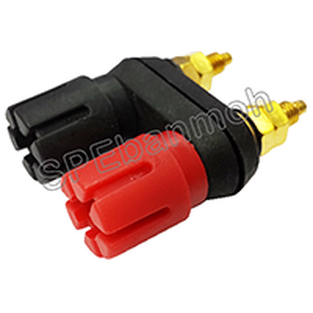 [ 2ชิ้น ] BDP-009 ไบดิ้งโพสคู่ ดำ-แดง ติดแท่น (BInding Post) Ø 4 mm บานานาแจ็ค Banana Jack ปลั๊กกล้วยติดแท่น Biding P...