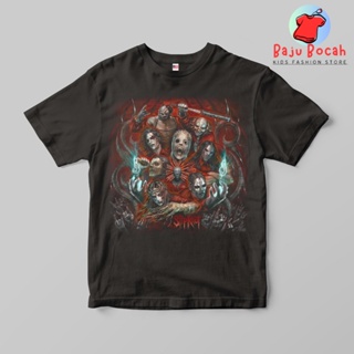 เสื้อผ้าเด็กผู้ชาย - เสื้อยืดพรีเมี่ยม unisex (1-9 ปี) เสื้อยืดวง SLIPKNOT RED สําหรับเด็ก // เสื้อยืดแขนสั้นเด็ก // เสื้อผ้าเด็กผู้ชาย // เสื้อผ้าเด็กผู้หญิง