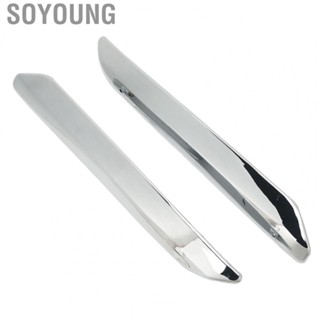 Soyoung Front Bumper Trim  ABS Chrome  Collision Front Bumper Strip Easy Installation  for Car