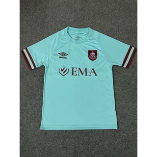 【 Fans 】 2324 ใหม่ Burnley away Football เสื้อยืดแขนสั้น คุณภาพสูง AAA+