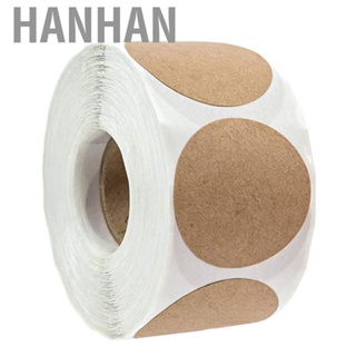 Hanhan 500Pcs Kraft Paper Labels Round Self Adhesive  Baking Bag