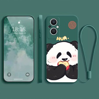 เคส OPPO RENO 7Z RENO 8Z  เคส กรณีโทรศัพท์นิ่มรูปแบบหมีแพนด้าโชคดี