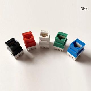 Nex อะแดปเตอร์ซ็อกเก็ตเชื่อมต่อ CAT6 RJ45 8P8C 5 ชิ้น