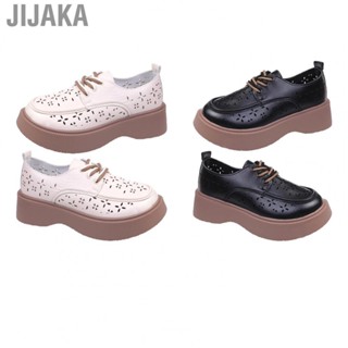 Jijaka British Style Leather Shoes  Retro 1 Pair Thick Soled PU Leather Shoes Rubber  for Shopping