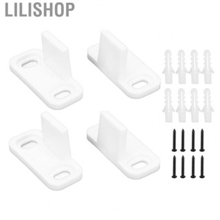 Lilishop 2Set Barn Door Stopper Carbon Steel Plastic White Hardware Accessories Fit for Dormitory Hotel Cabinet House Door Stopper