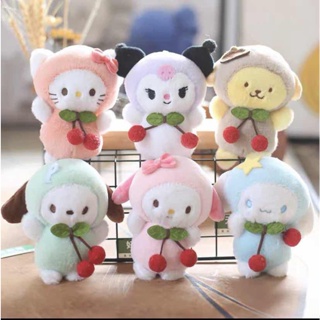 ตุ๊กตายัดนุ่น Sanrio Kuromi Doll Houses &amp; Accessories Mymelody 10 ซม. ของเล่นตุ๊กตา Cinnamoroll Hello Kitty จี้กระเป๋าเป้สะพายหลัง