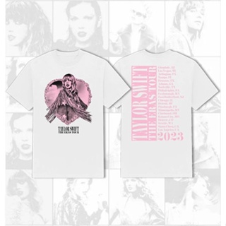 เสื้อยืดแขนสั้นลําลอง ผ้าฝ้าย ทรงหลวม พิมพ์ลาย Taylor Swift The Eras Tour 2023 LOVER ALBUM แฟชั่นฤดูร้อน สําหรับผู้ชาย และผู้หญิง