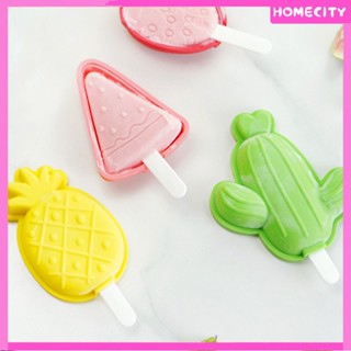 [พร้อม] พลาสติกแช่แข็ง Popsicles แม่พิมพ์/สร้างสรรค์ Diy น่ารักไอติมชง/โฮมเมดฤดูร้อนแม่พิมพ์ไอศครีมด้วยแท่งน่ารัก/โฮมเมด Diy เด็กเครื่องมือ