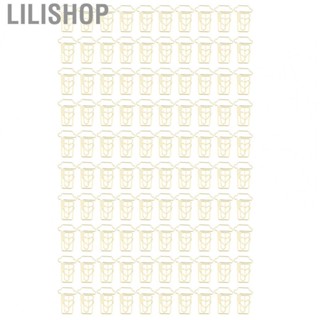 Lilishop Paper Clips Office  Metal Material Corrosion Resistant Coffee Cup Shape Paper Clips  for File Classification for Office for Home