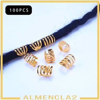 [Almencla2] ลูกปัดโลหะ รูปเดรดล็อก เครื่องประดับ สําหรับผู้หญิง 100 ชิ้น