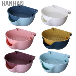 Hanhan Strainer Bowl  Wide Application Phone Bracket PP Kitchen Colander 2 Layer  for Fruit