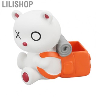 Lilishop Pen Container Resin Desk Pen With Cute Bear Ornament