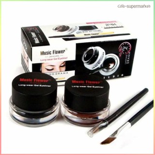 เจลเขียนคิ้ว ติดทน24ชม M1007 Music Flower Cosmetics Smooth Waterproof Bicolor Liquid Eyeliner Kajal Gel