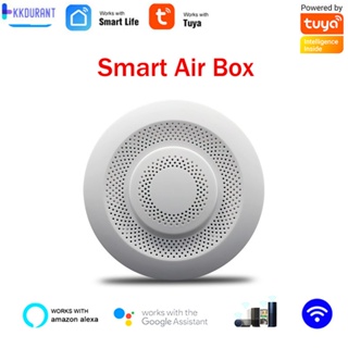 6 In 1 Tuya Wifi Smart Air Box Formaldehyde Temperature Humidity Gas Detector Sensor Automation Alarm KDURANT