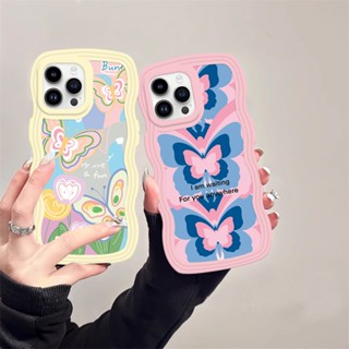 เคสโทรศัพท์มือถือ TPU ขอบผีเสื้อ หลากสี สําหรับ Samsung A14 A04 A04E M23 A13 A03S A53 A73 A33 A02 A50S A30S A23 A22 A21S A12 A02S A11 A51 A10 A30 A52 A52S M12 A71 A53 A32