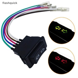 Flashquick สวิตช์หน้าต่างรถยนต์ 5Pin 12 สําหรับ 24V สีดํา พร้อมโคมไฟพลาสติก