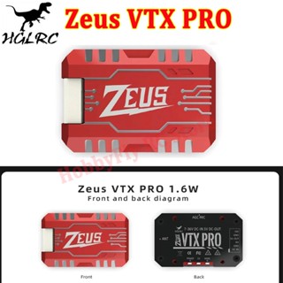 Hglrc Zeus VTX PRO 1.6W 5.8G ส่งสัญญาณภาพ 40CH พร้อมไมโครโฟน PIT 25 400 800 1.6W ปรับได้ สําหรับโดรนแข่งขันบังคับ FPV