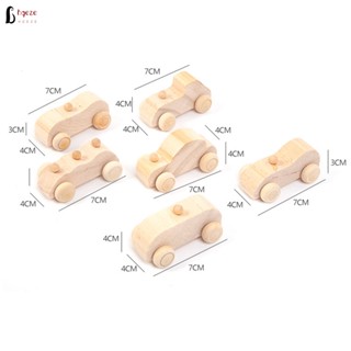 รถไม้ Doodle ขนาดเล็ก ของเล่นเสริมการศึกษา สําหรับเด็ก 6 ชิ้น