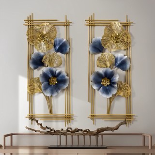 STAR PROJECT Hiasan dinding besi motif daun bahan Frame Metal Gold/hiasan dinding aesthetic minimalis mewah hotel Bisa cod