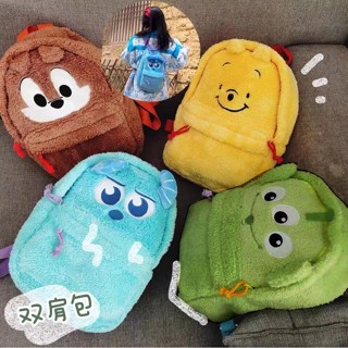 Monsters University Sullivan Cute Cartoon Disney Backpack Winnie The Pooh Chipmunk Solid Color Waterproof Student Campus UAKJ