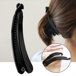 New 1pc Large Black Long Banana Clip Fish Clip Grips Ladies Accessory Hair Clip