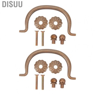 Disuu Brass Pull  Elegant Brass Handle Wide Application 2 Set Bronze Flower Shape Retro  for Dressing Tables