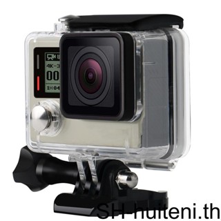 เคสกล้องแอคชั่นใต้น้ํา กันน้ํา แบบเปลี่ยน สําหรับ gopro hero 4 3+ 45 เมตร