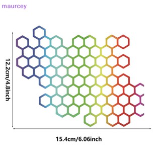 Maurcey สติกเกอร์ ลายรังผึ้ง กันน้ํา สําหรับติดตกแต่งหมวกกันน็อครถจักรยานยนต์