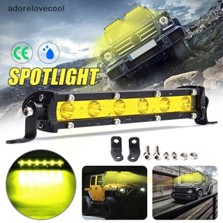 Adth โคมไฟ LED 18W 7 นิ้ว 4WD สีเหลือง สําหรับรถ ATV เรือ ออฟโร้ด