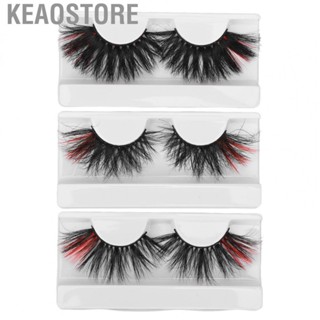 Keaostore False Lashes  Fluffy Colored Fake Eyelashes Softness for Dancer Performance