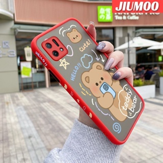 สําหรับ OPPO A16K A16E เคสการ์ตูนหมี เท็ดดี้ ขอบสี่เหลี่ยม ดีไซน์ใหม่ กันกระแทก ฝ้า ใส เคสโทรศัพท์แข็ง