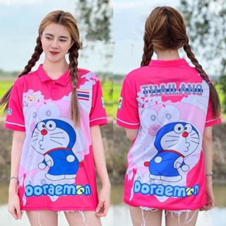 เสื้อกีฬาแขนสั้น ลายทีมชาติไทย Chang Doraemon ระบายอากาศได้ดี