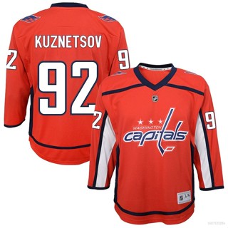 Hq1 NHL เสื้อกีฬาแขนยาว ลายทีมวอชิงตัน เมืองหลวง Kuznetsov พลัสไซซ์ QH1