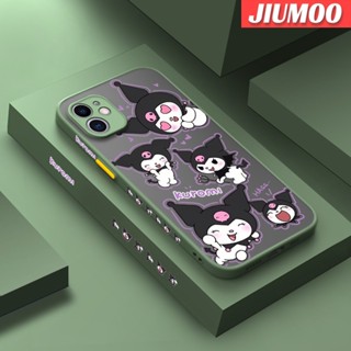 สําหรับ iPhone 11 11 Pro 11 Pro Max เคสแฟชั่น Kuromi ฝ้า ดีไซน์ใหม่ ใส ขอบสี่เหลี่ยม เคส รูปแบบ ซิลิโคน กันกระแทก เคสป้องกัน