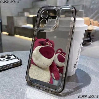 เคสโทรศัพท์มือถือ ลายหมีสตรอเบอร์รี่น่ารัก สําหรับ Iphone Apple 14pro 13 12 11XSmax 8YVO