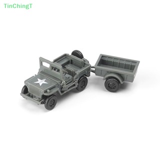 [TinChingT] โมเดลรถจี๊ปวิลลี่ 1:72 WWII พร้อมถังแขวน ของเล่นสําหรับเด็ก