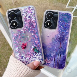 เคสโทรศัพท์มือถือ มีทรายไหล ลายกลิตเตอร์วิบวับ สําหรับ VIVO V27E V25E V23E V20SE V21E V11i V19 V20 V23 V25 V21 V11 V15 V17 X50 X60 X70 X80 X90 Pro