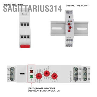 Sagittarius314 GRT8-M2 รีเลย์หน่วงเวลามัลติฟังก์ชั่น 10 ฟังก์ชั่น DIN Rail Mount AC 220V