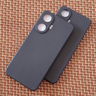 เคส Realme Narzo N55 สีดํา นิ่ม TPU ซิลิโคน ป้องกันเต็มรูปแบบ