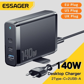 Essager ที่ชาร์จ USB Type C 100W 140W QC4.0 PD3.0 ชาร์จเร็ว สําหรับ MacBook Samsung iPhone แล็ปท็อป