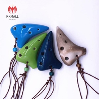 Ocarina เครื่องดนตรีเซรามิค โซปราโน C ขนาดเล็ก พร้อมสายคล้อง 6 รู สําหรับผู้เริ่มต้น