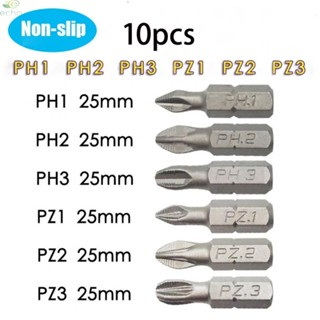 ไขควงไฟฟ้า PH ก้านหกเหลี่ยม กันลื่น PH1 PZ1 PH2 PZ2 PH3 PZ3 10 ชิ้น