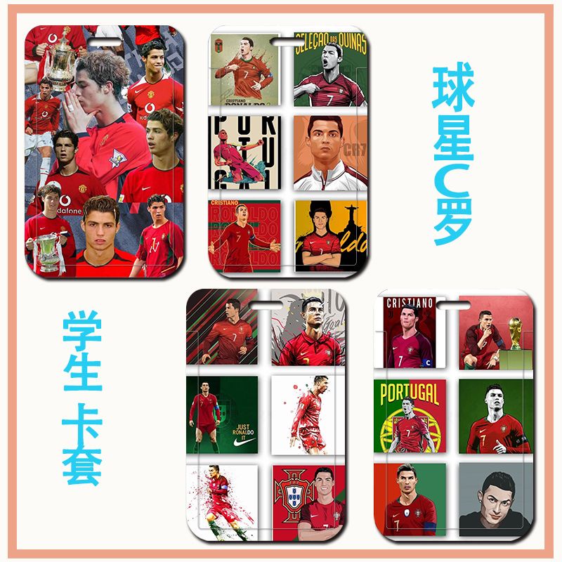 กระเป๋าใส่บัตรประจําตัวประชาชน ลายฟุตบอล Star Cristiano Ronaldo สําหรับนักเรียน โรงแรม - รูปที่ 2